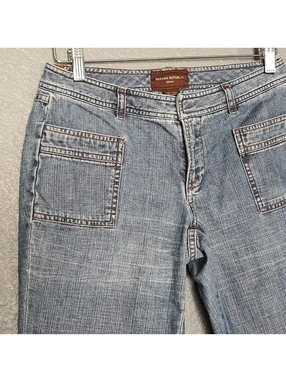 Wide Leg VNTG Jeans No Back Pocket 90s Altered Hem Y2k